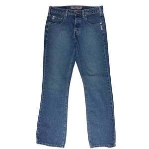 Vintage 90s Silver Mid Rise Bootcut Jeans Button Fly Denim Women's 30/32